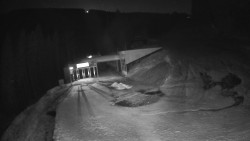 Modrá sjezdovka - dojezd k lanové dráze