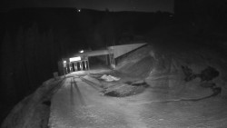 Modrá sjezdovka - dojezd k lanové dráze