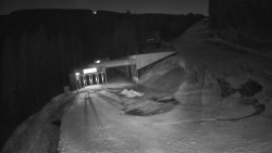 Modrá sjezdovka - dojezd k lanové dráze