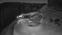 Modrá sjezdovka - dojezd k lanové dráze