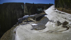 Modrá sjezdovka - dojezd k lanové dráze