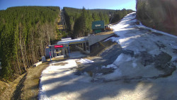 Modrá sjezdovka - dojezd k lanové dráze