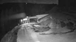 Modrá sjezdovka - dojezd k lanové dráze