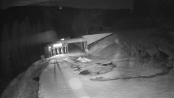 Modrá sjezdovka - dojezd k lanové dráze