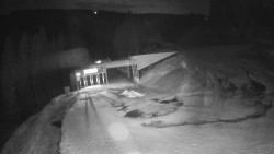 Modrá sjezdovka - dojezd k lanové dráze