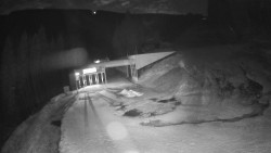 Modrá sjezdovka - dojezd k lanové dráze