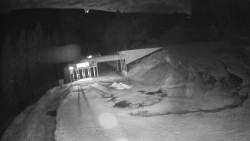 Modrá sjezdovka - dojezd k lanové dráze