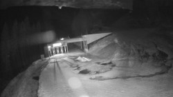 Modrá sjezdovka - dojezd k lanové dráze