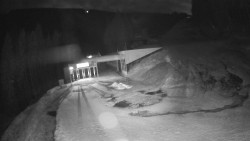 Modrá sjezdovka - dojezd k lanové dráze