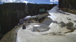 Modrá sjezdovka - dojezd k lanové dráze