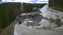 Modrá sjezdovka - dojezd k lanové dráze