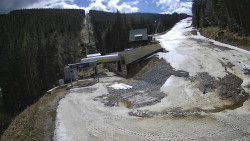 Modrá sjezdovka - dojezd k lanové dráze