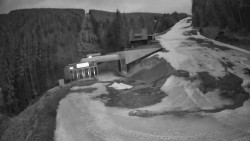 Modrá sjezdovka - dojezd k lanové dráze