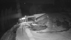 Modrá sjezdovka - dojezd k lanové dráze