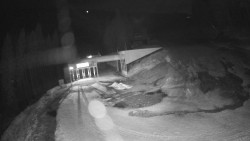 Modrá sjezdovka - dojezd k lanové dráze