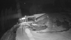 Modrá sjezdovka - dojezd k lanové dráze