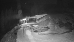 Modrá sjezdovka - dojezd k lanové dráze