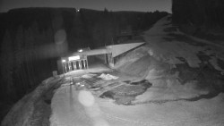 Modrá sjezdovka - dojezd k lanové dráze