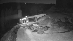 Modrá sjezdovka - dojezd k lanové dráze