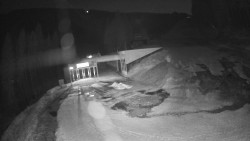 Modrá sjezdovka - dojezd k lanové dráze