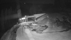 Modrá sjezdovka - dojezd k lanové dráze