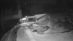 Modrá sjezdovka - dojezd k lanové dráze