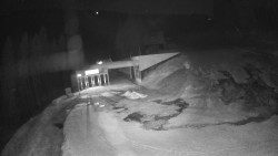 Modrá sjezdovka - dojezd k lanové dráze