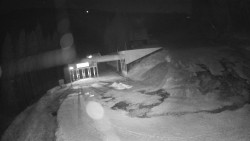 Modrá sjezdovka - dojezd k lanové dráze