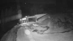 Modrá sjezdovka - dojezd k lanové dráze