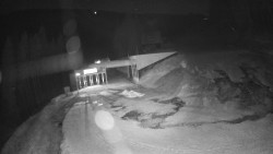 Modrá sjezdovka - dojezd k lanové dráze