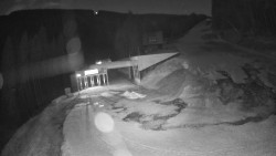 Modrá sjezdovka - dojezd k lanové dráze