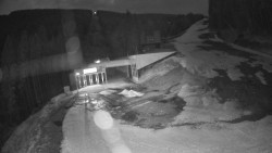 Modrá sjezdovka - dojezd k lanové dráze