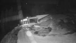 Modrá sjezdovka - dojezd k lanové dráze