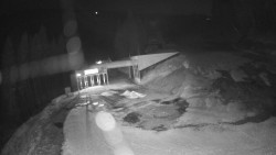 Modrá sjezdovka - dojezd k lanové dráze