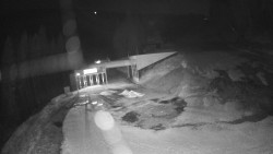 Modrá sjezdovka - dojezd k lanové dráze