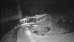 Modrá sjezdovka - dojezd k lanové dráze