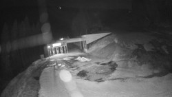 Modrá sjezdovka - dojezd k lanové dráze