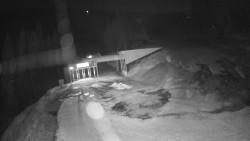 Modrá sjezdovka - dojezd k lanové dráze