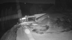 Modrá sjezdovka - dojezd k lanové dráze