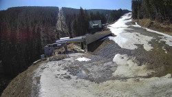 Modrá sjezdovka - dojezd k lanové dráze