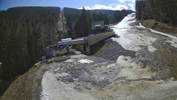 Modrá sjezdovka - dojezd k lanové dráze