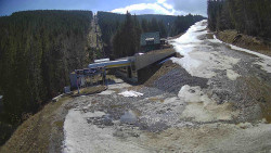 Modrá sjezdovka - dojezd k lanové dráze