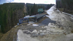 Modrá sjezdovka - dojezd k lanové dráze