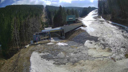 Modrá sjezdovka - dojezd k lanové dráze