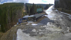 Modrá sjezdovka - dojezd k lanové dráze