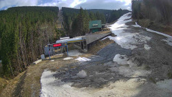 Modrá sjezdovka - dojezd k lanové dráze