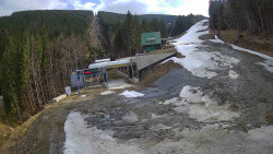 Modrá sjezdovka - dojezd k lanové dráze