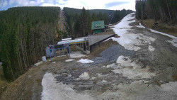 Modrá sjezdovka - dojezd k lanové dráze