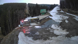 Modrá sjezdovka - dojezd k lanové dráze