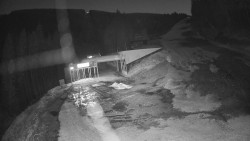 Modrá sjezdovka - dojezd k lanové dráze